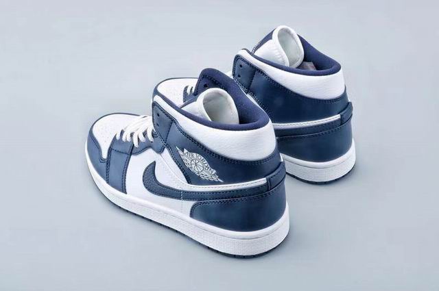Air Jordan 1 Men's Basketball Shoes Navy White